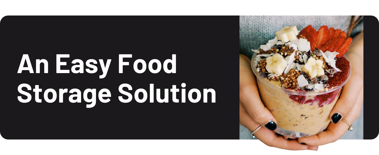 PWgoods Round Plastic Food Containers with Lids 8oz / 227ml Takeaway