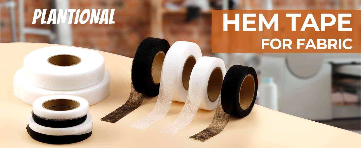 PLANTIONAL 2 Rolls Iron On Hem Tape 1 Inch x 22 Yards