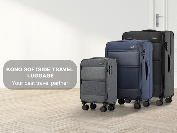 Amazon.com | Kono 28 Inch Softside Expandable Checked