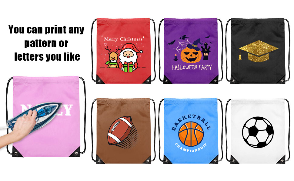 Grneric 64Pcs Drawstring Bags Bulk Cinch Bag, Polyester