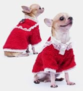          Lace Small Dog Sweater, Frienperro Sherpa Dog Christmas Costume, Dog Fuzzy Coat D...