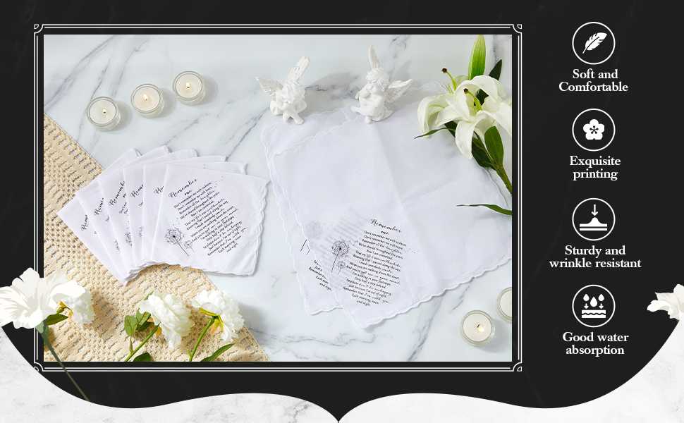 Unittype Memorial Gifts Handkerchief Funeral Favors