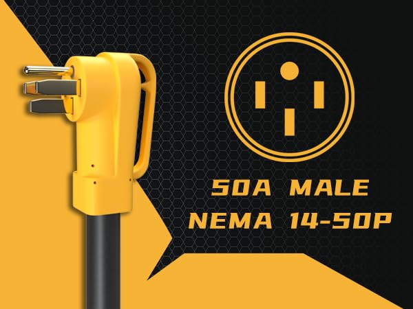 Amazon.com: 50AMP 25FT Generator Cord with Pre-drilled Power Inlet