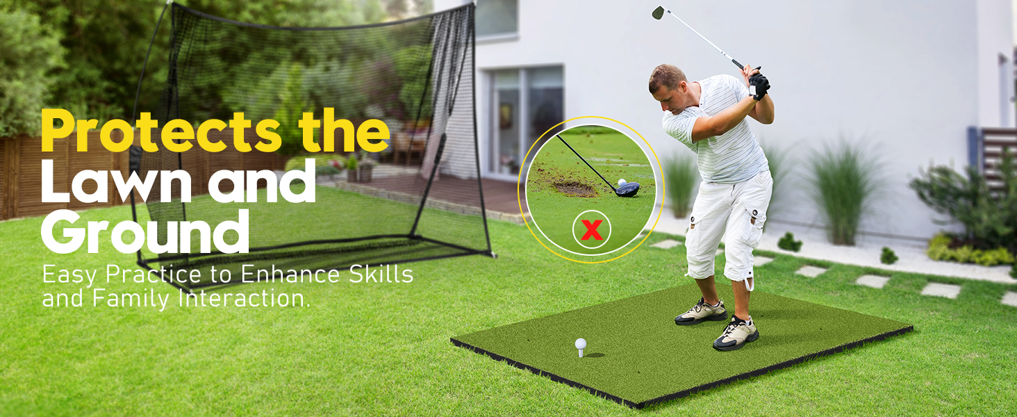 Golf Hitting Mat 5x4 ft 31MM Thickened Golf Practice