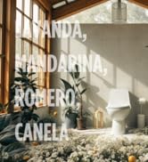 Con Aceites Esenciales de Lavanda, Mandarina, Romero, Canela