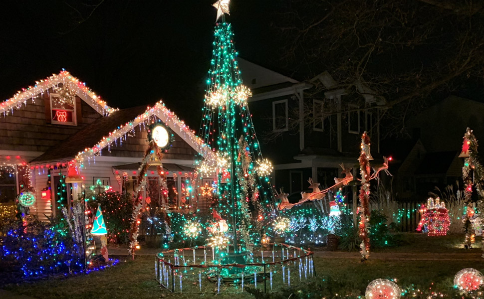 Outdoor Extension Cord Multiple Outlets for Christmas