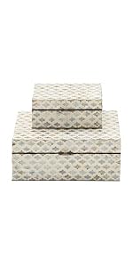 Amazon.com: Deco 79 Mother of Pearl Shell Geometric Handmade