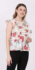 Women Cotton Floral Top