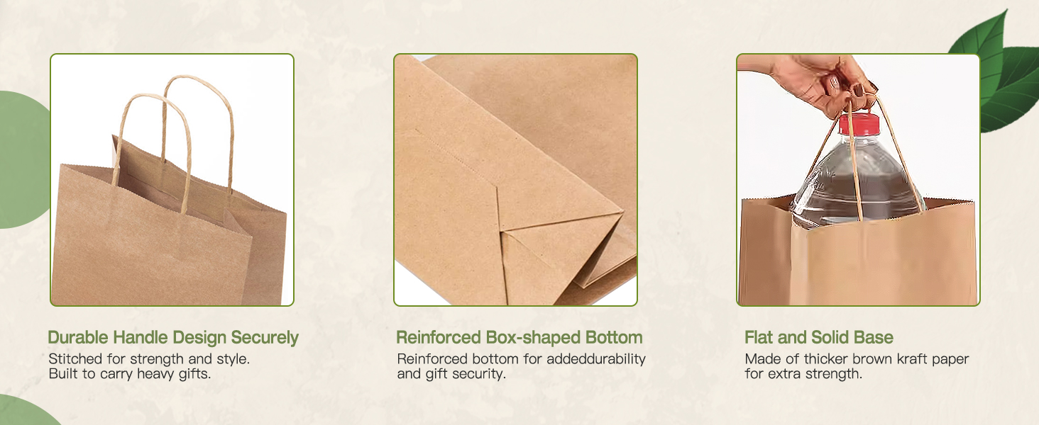 Durable Handle Design Securely, Reinforced Box-shaped Bottom, Flat and Solid Base