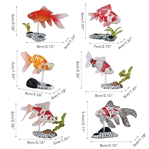 Amazon.co.jp: Urhomy ミニ金魚フィギュアセット 金魚 立体図鑑