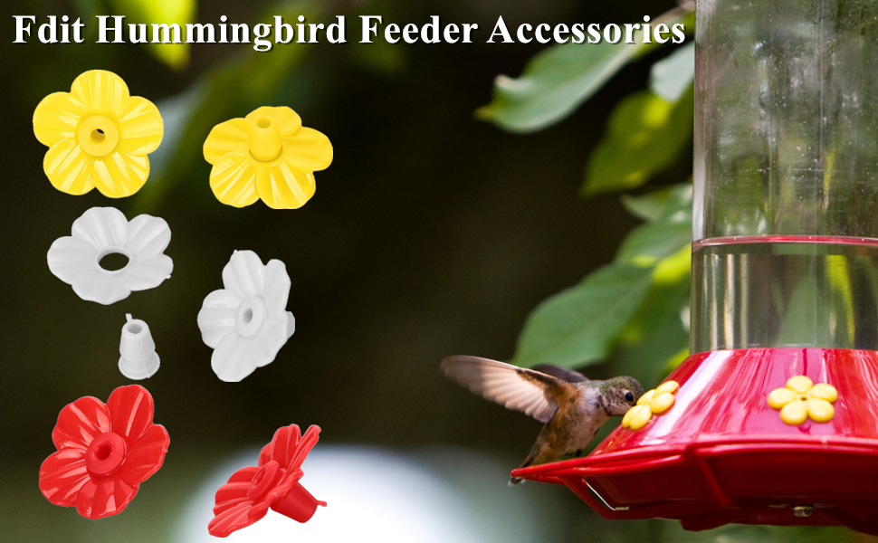 30 Sets Hummingbird Feeders Replacement Flowers Bird