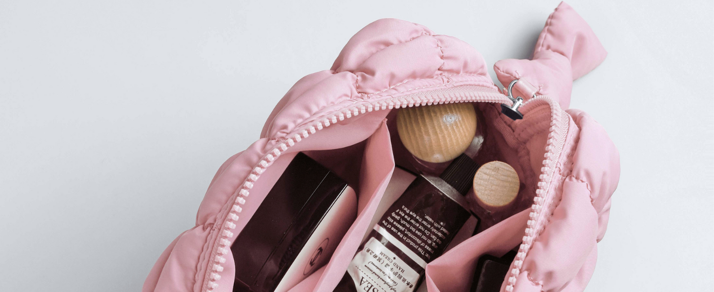 pink makeup bag