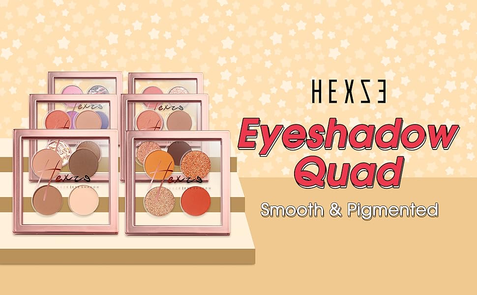 HEXZE Eyeshadow Quad, Longwear Eye Shadow Palette