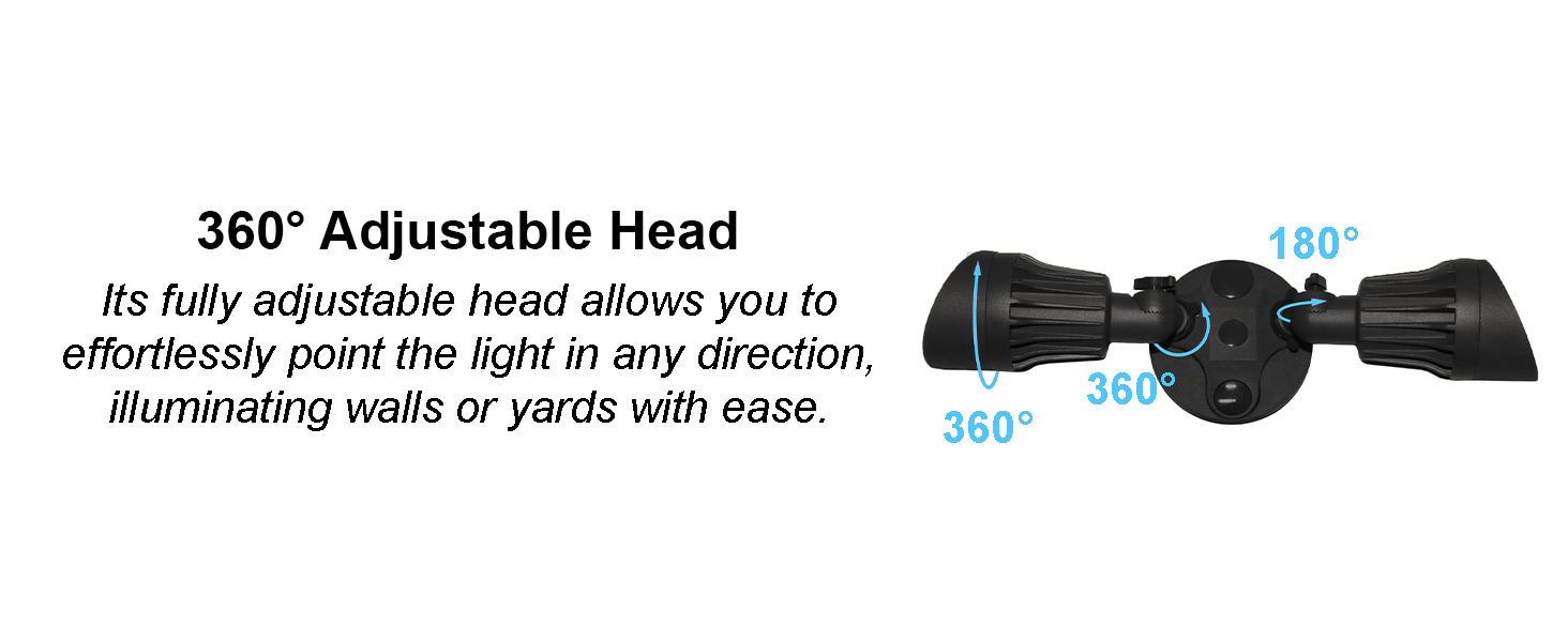 double head floodlight led adjustable