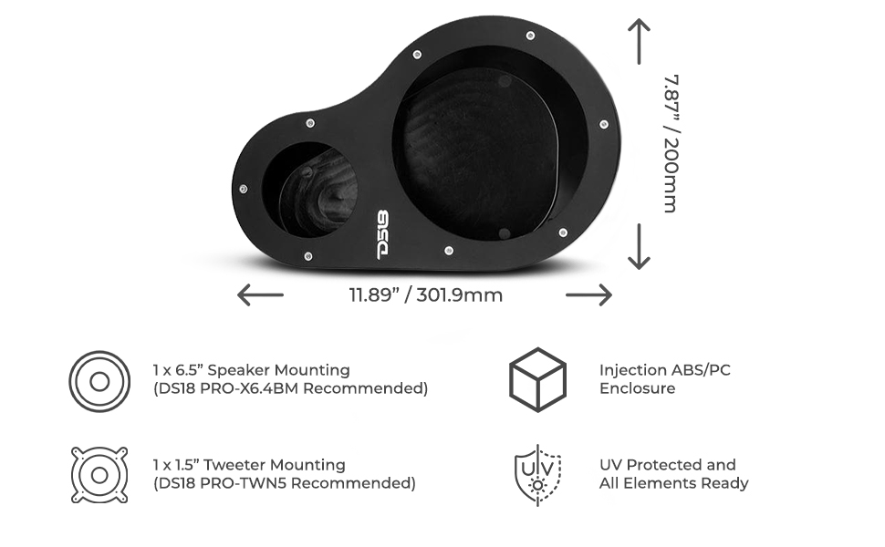 DS18 EN6P Universal Speaker Pods Bundle 1 Set Left