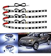 12v led Strip Lights 12" Connectable White Led Light Strips for Cars Motorcycle Golf Cart Boat Ma...