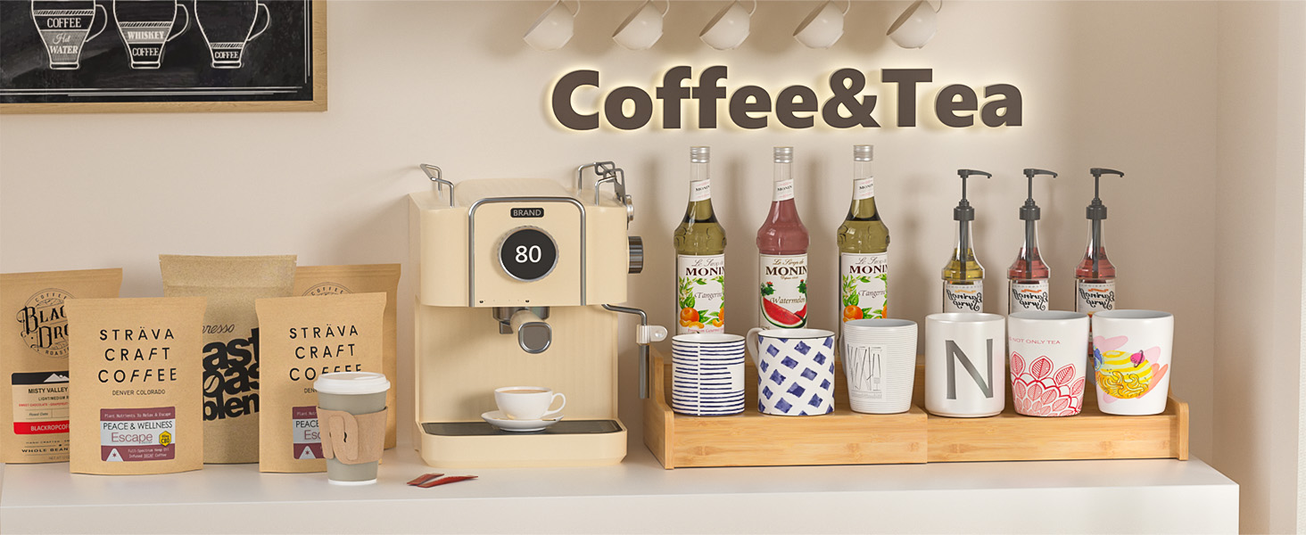 Coffee Mug Organizers and Storage, Kitchen Cabinet Shelf Organizer,Expandable shelf organizer