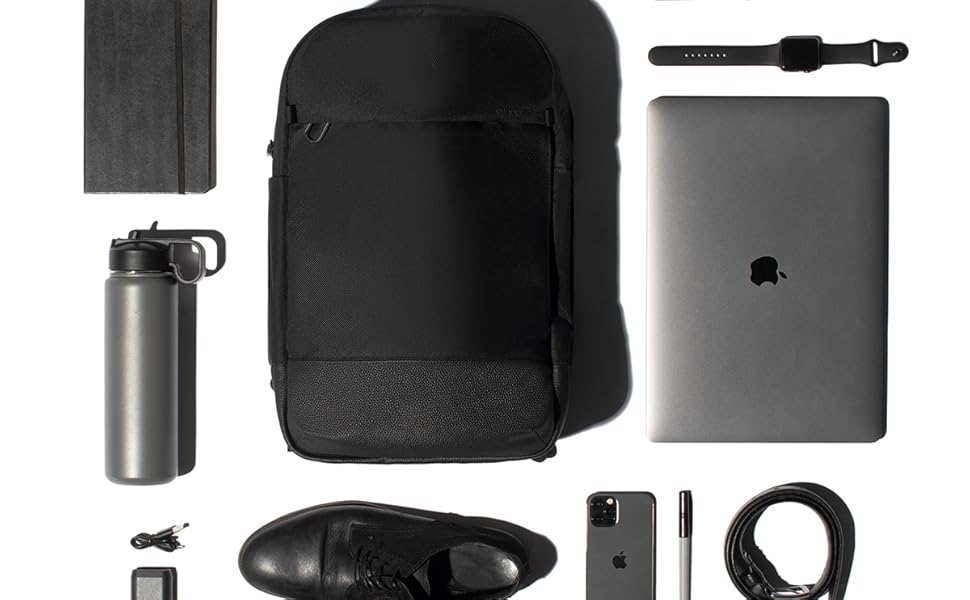 Twill & Leather Flat Lay