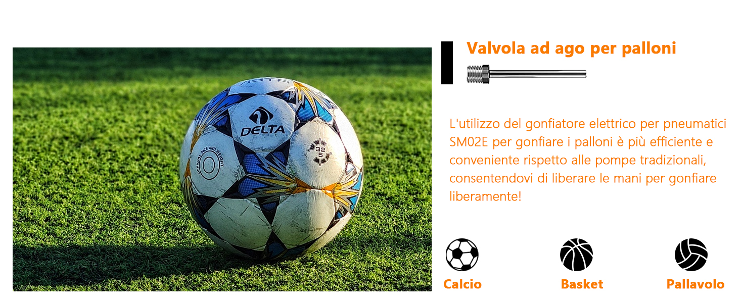 Serie di immagini che mostrano la sequenza di cura del prato con pallone da calcio, con controlli dell'interfaccia utente e impostazioni di regolazione della potenza.