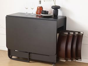folding dining table with chairs