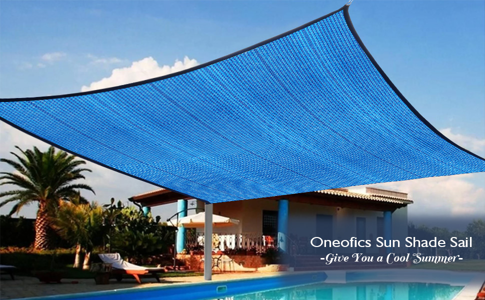 Oneofics 10’x10’x10’ Triangle Sun Shade Sail Sand Sun