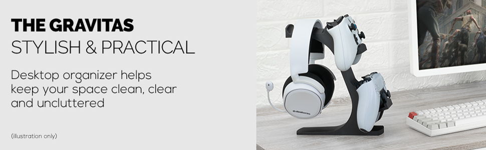 The Gravitas - game controller and headset stand for gamers
