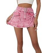 ZMTUO Summer Denim Shorts Women's High Waist Belted Trendy Stylish Pink Denim Shorts