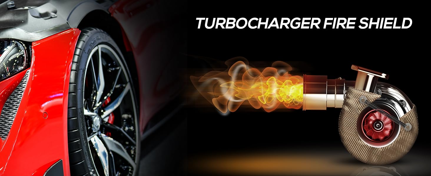 FLASLD Titanium Turbo Blanket T3 cover for Turbocharger