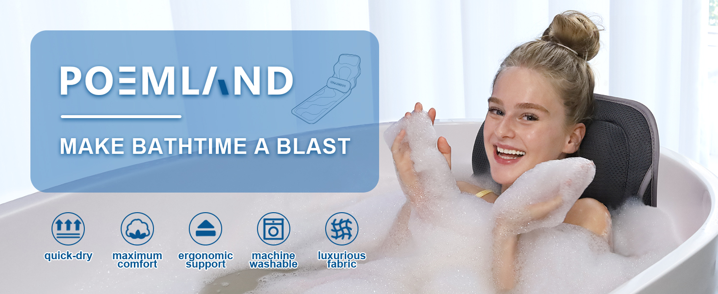 Bath pillow for tub