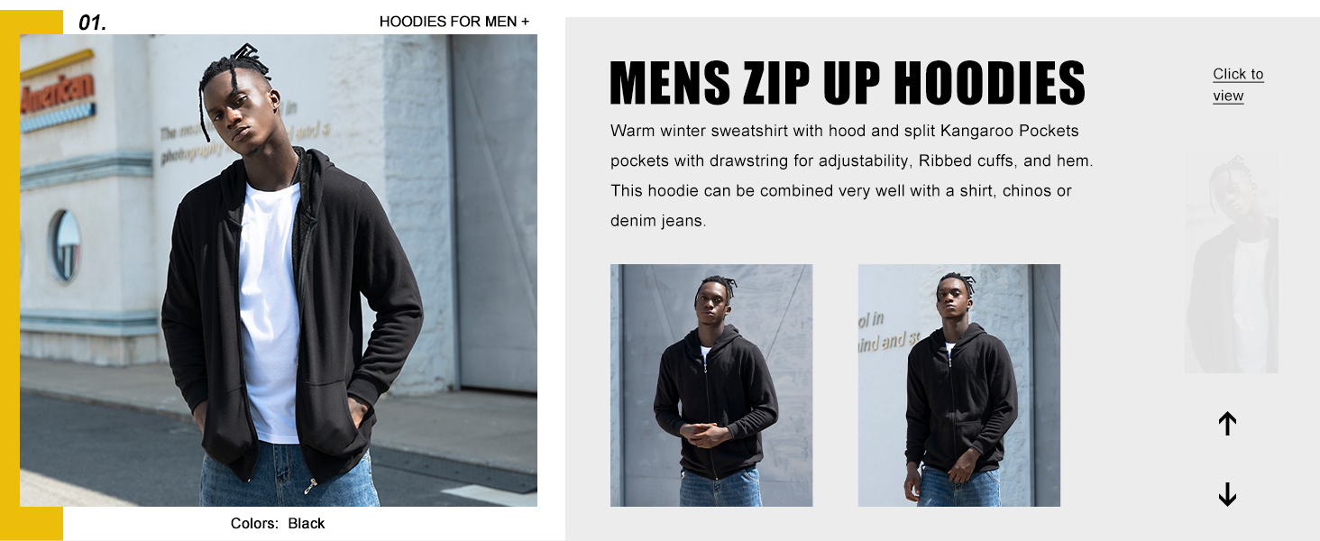 zip up hoodies for men