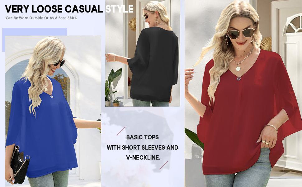 Women's Elegant V Neck Front Pleated Top Ruffle Sleeve Work Blouse