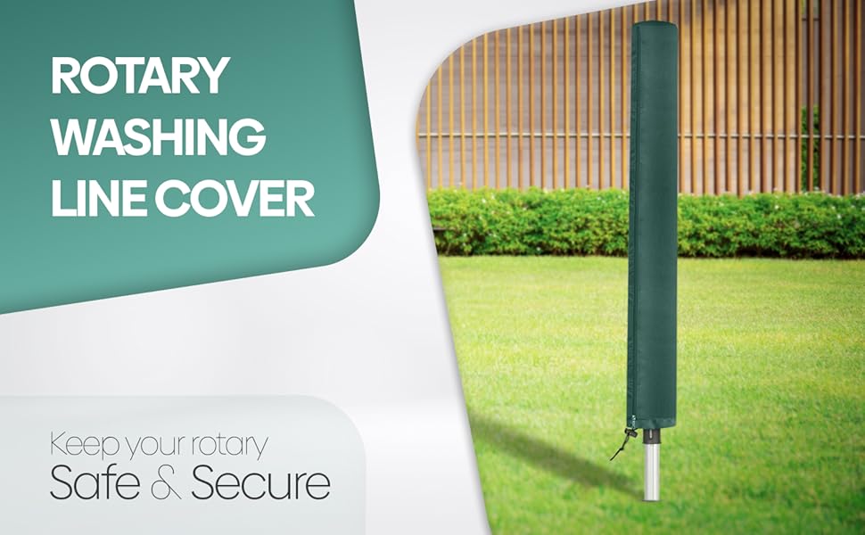 Rotary Washing Line Waterproof Cover with Draw String & Zip Heavy Duty