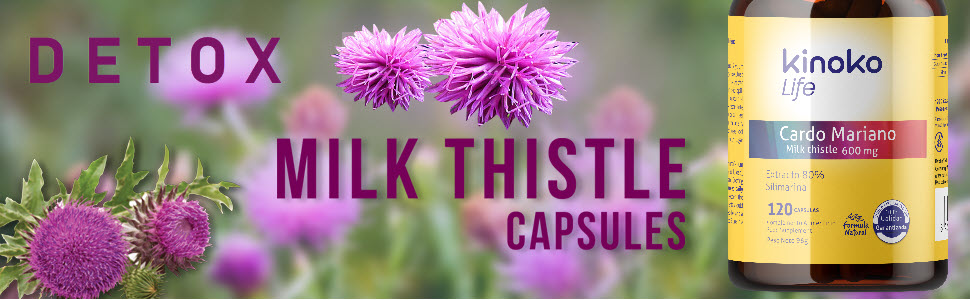Milk thistle capsulaes for detox natural elements
