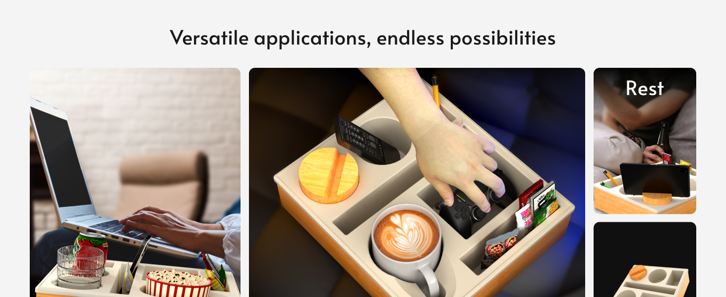 Couch Cup Holder Tray