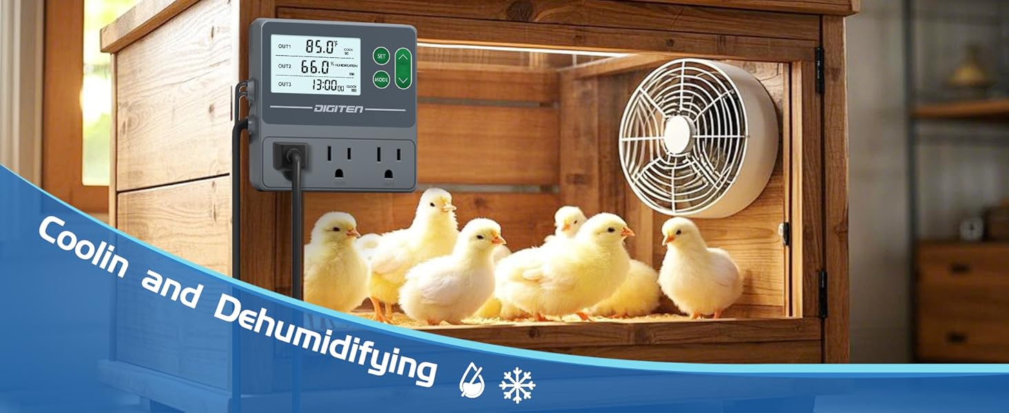 Amazon.com: DIGITEN Temperature and Humidity Controller with Timer - 3 ...