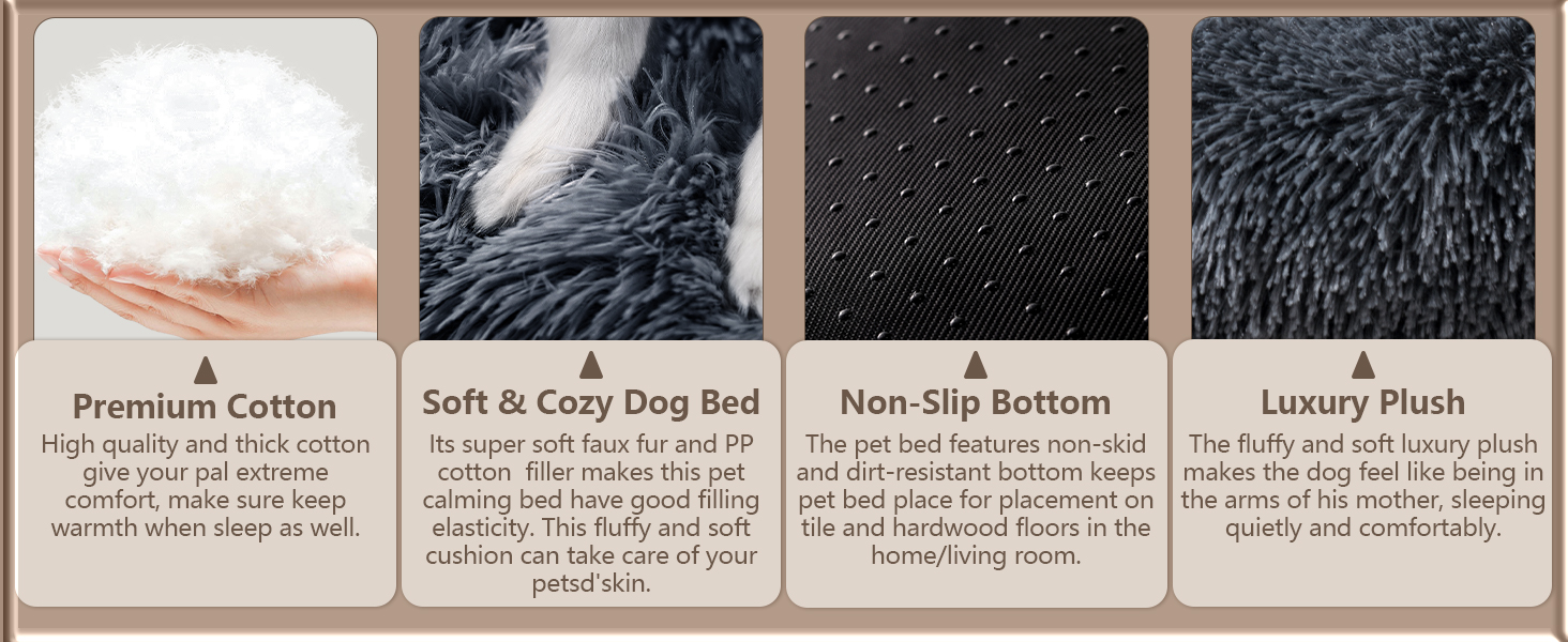XL Dog Beds Fluffy Extra Large Washable Dog Bed Non-Slip dog bed