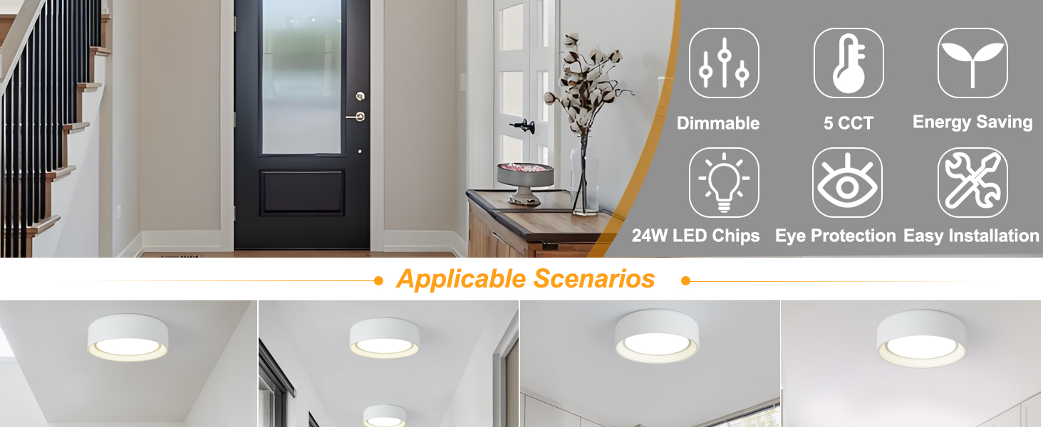 white flush mount ceiling light