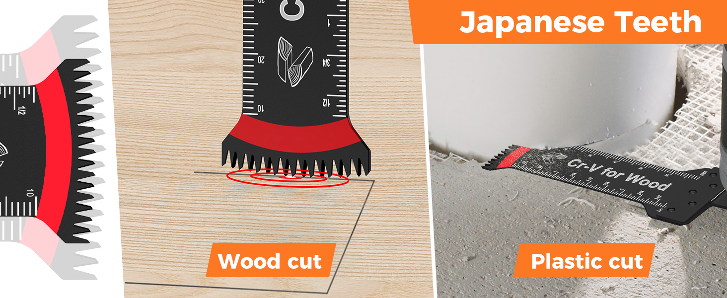 JTWEB 20PCS Extra Long Multitool Blades, Japanese Tooth