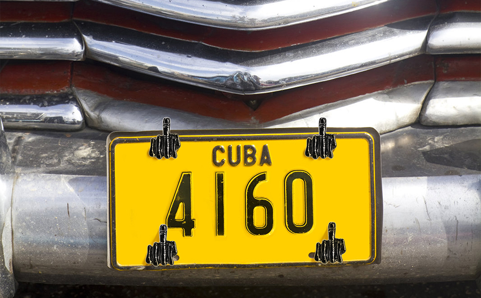 Yarlung 8 Pack License Plate Screws Kit, Finger Shape Stainless Steel License Plate Bolts Fasteners 