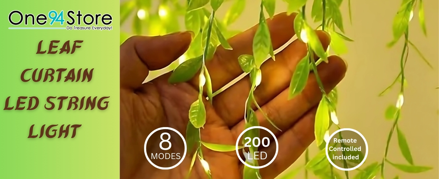 leaf curtain les string light 
