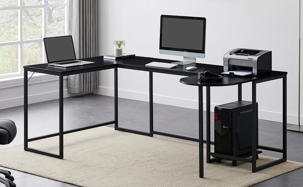 ClassHouze L Shaped Desk Corner Desk, Home Office Desks