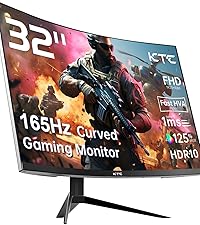 Amazon.com: KTC 24 inch 1500R Curved Gaming Monitor 165Hz