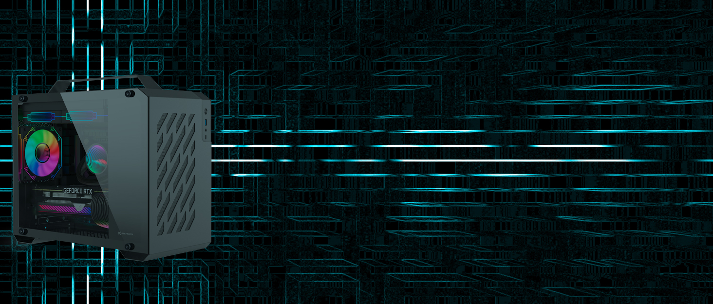 MAQUY White ITX pc case with Handle, no Fan Included, Mini