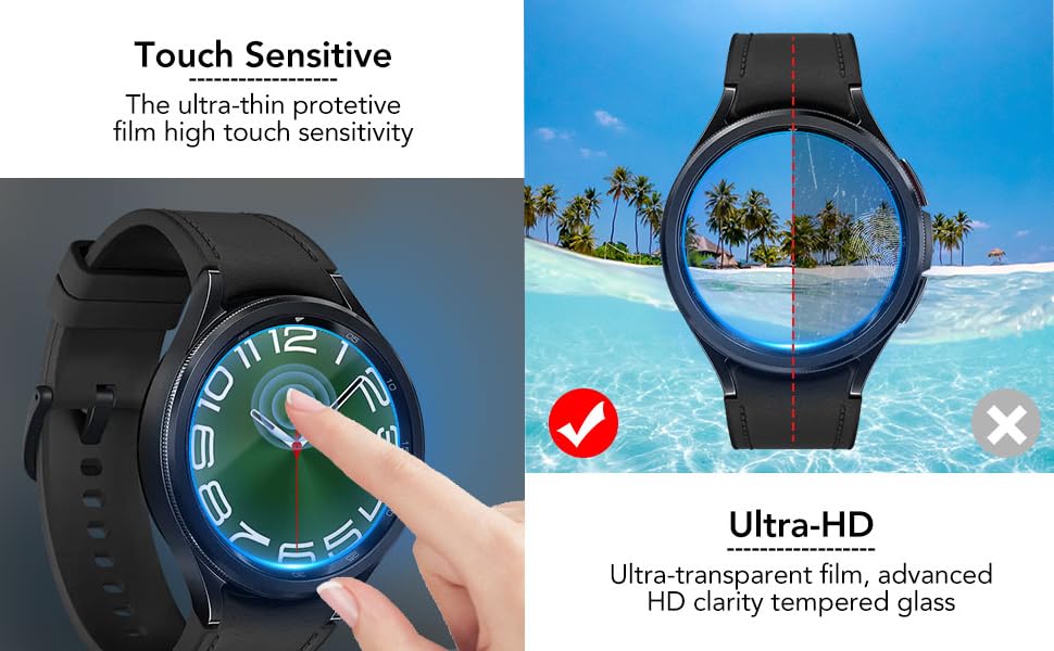 SPGUARD [5+5Pack] Galaxy Watch 6 Classic 43mm Case Screen