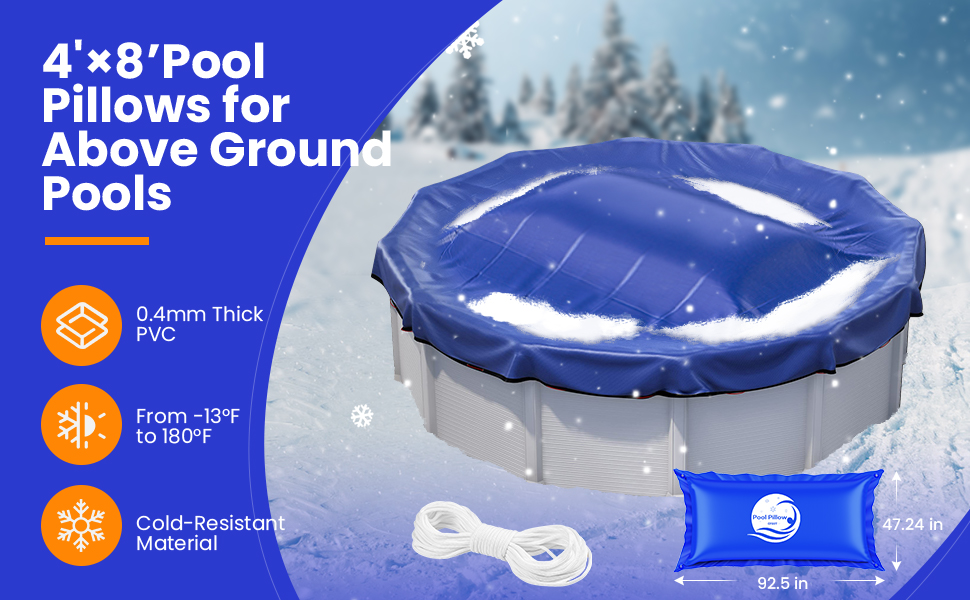 CFGUT Pool Pillow for Above Ground Pool 4'x8'ft 0.4mm