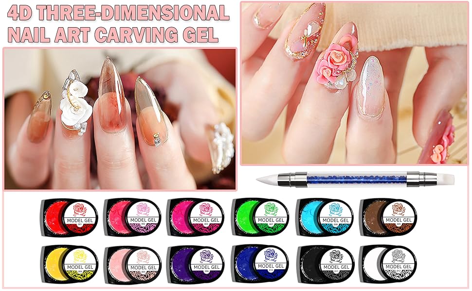 sculpting gel nails 3d gel nail art 3d nail gel solid nail glue gel solid builder gel for nails