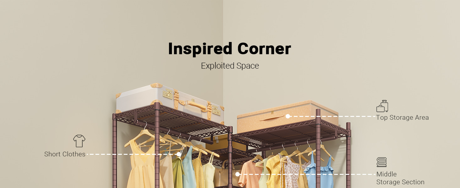 corner clothing rack