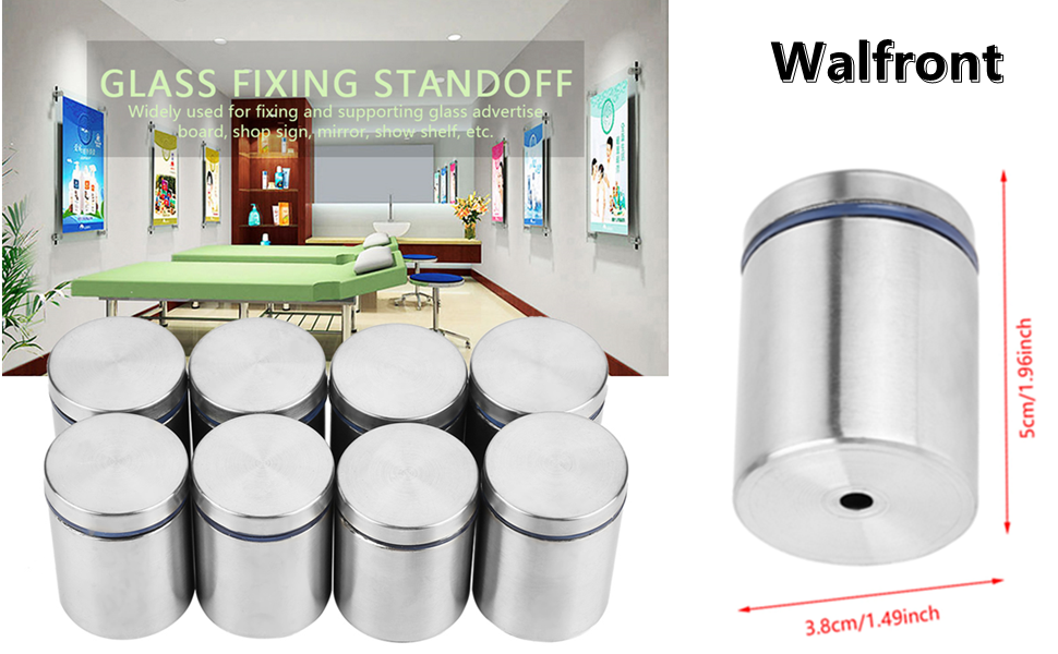 8PCS M38*50mm Stainless Steel Glass Standoff Handware Wall Standoff