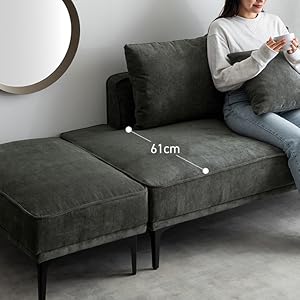 Amazon｜家具350 Siena シエナ カウチソファ ソファー