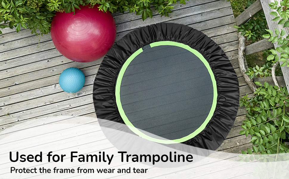joyibay Trampoline Spring Cover Black, Round Trampoline